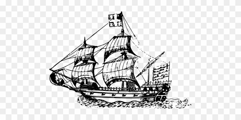 Boat, England, English, Navy, Sail - Man O War Ship Png #58824
