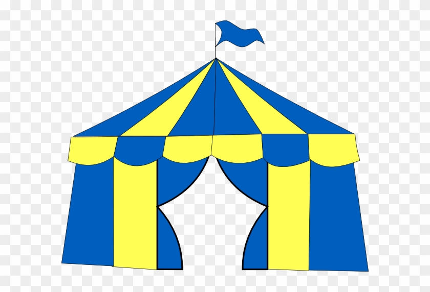 Yellow & Blue Circus Tent Svg Clip Arts 600 X 492 Px - Clip Art #58848
