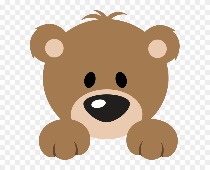 Cute Bear Peeker For Winter Reading - Cartoon Teddy Bear Face #58870