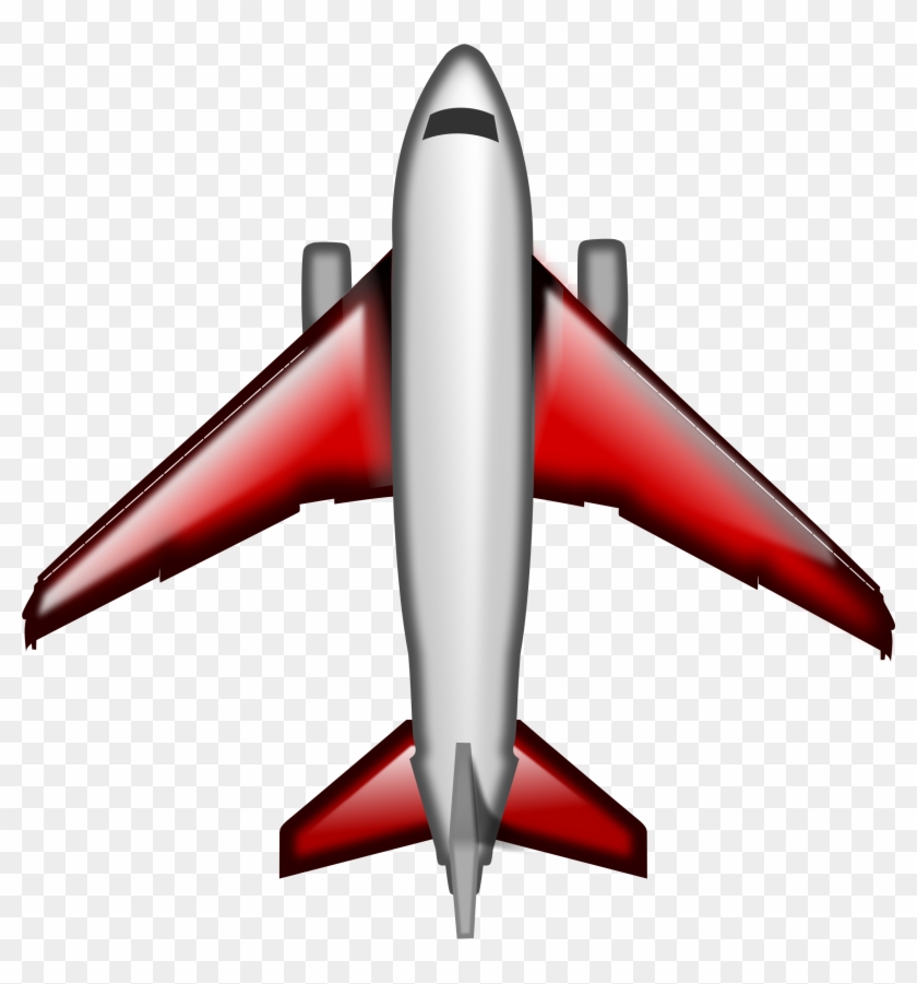See Here Airplane Clipart Transparent Background - Cartoon Plane Top View #58877