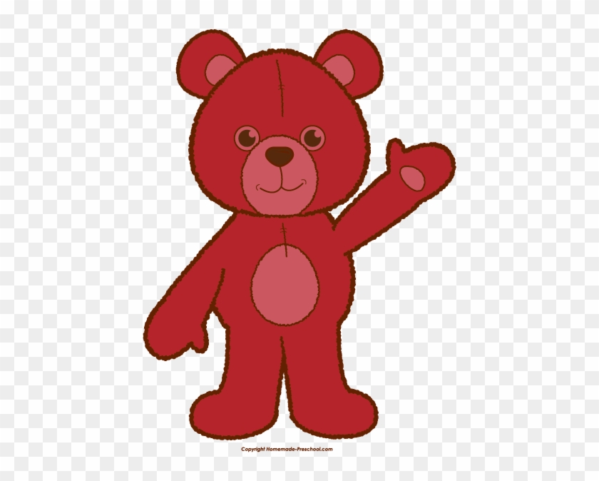 Click To Save Image - Clipart Red Teddy Bear #58887