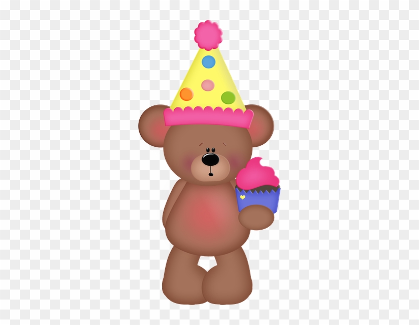 Teddy Bear Clipart Cupcake - Happy Birthday Bear Clip Art #58912