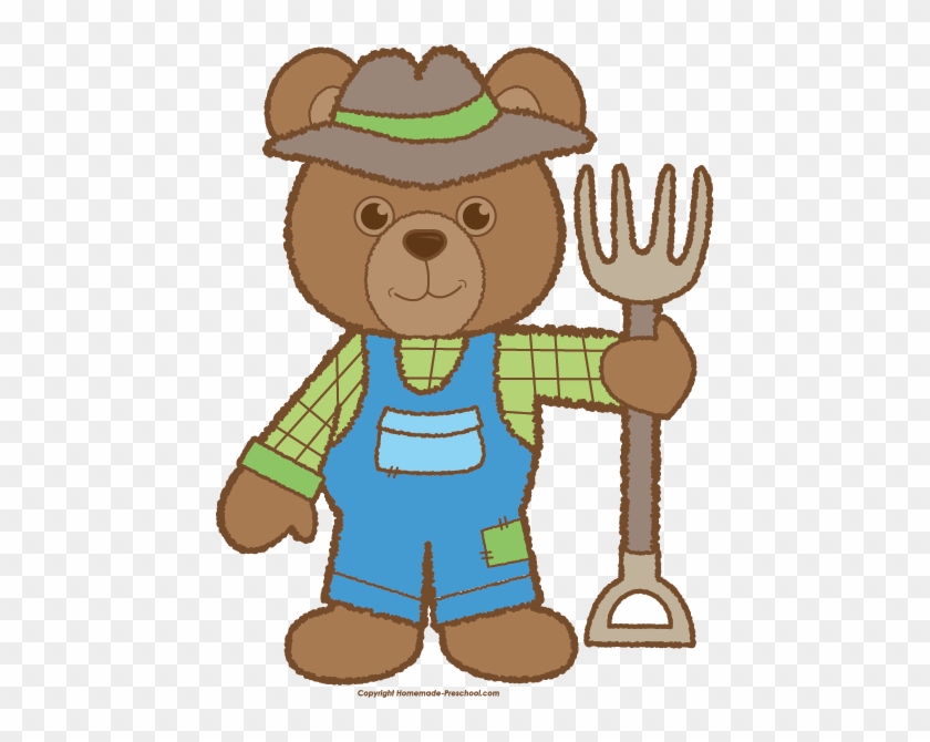Click To Save Image - Bear Farmer Clipart #58917