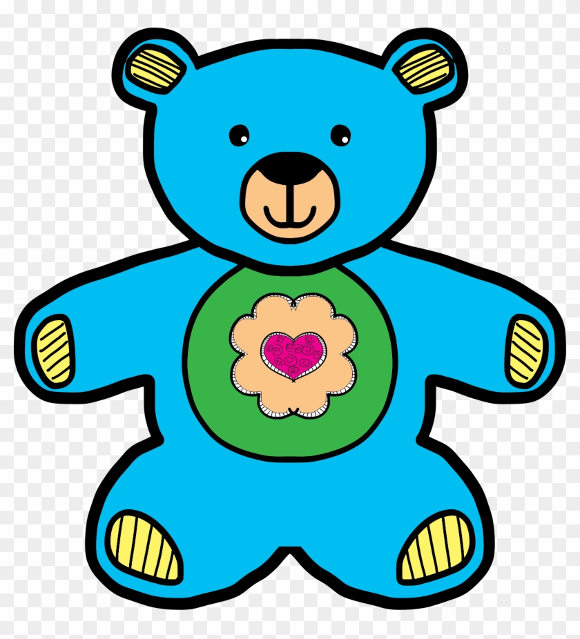 Blue Teddy Bear Clipart - Teddy Bear For Drawing #58921