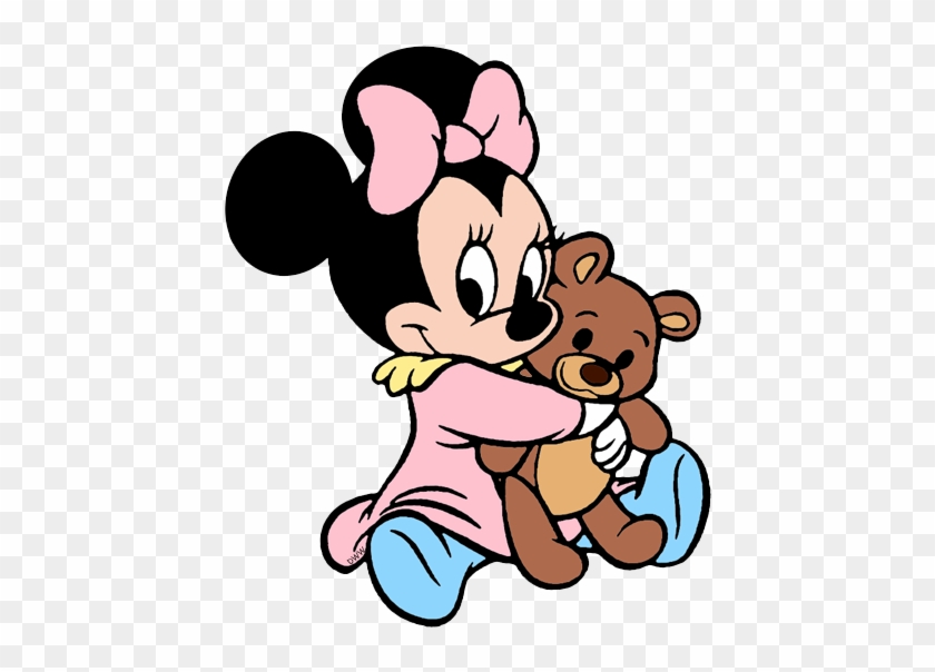 baby minnie cuddling teddy bear desenhos da minnie baby free