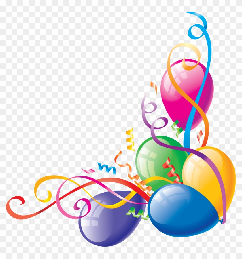 Renders Ballon Multicolore Ballons Multicolores Fete - Balloon Corner Png #59094