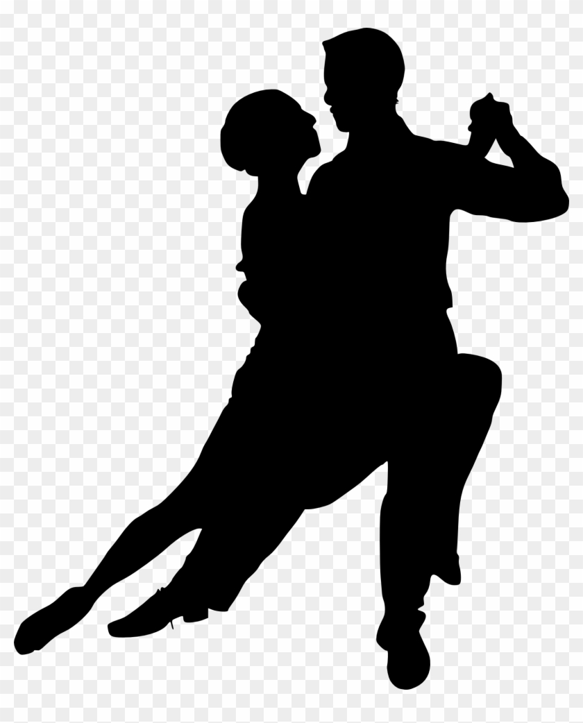 Dance Team Silhouette - Couple Dancing Silhouette Png #59252