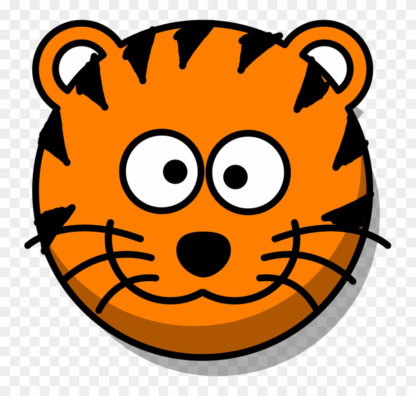 Tiger Clipart Orange - Clip Art Tiger Face #59369
