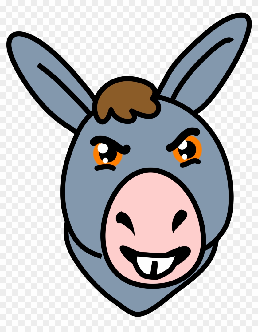 Open - Donkey Face Clip Art #59413