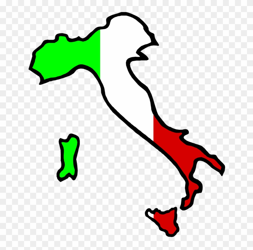 Italian - Cartoon Map Of Italy #59487
