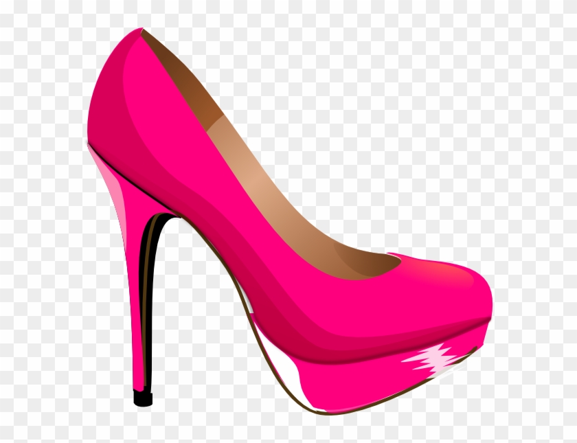 Kids Pink Heels Clip Art Pink Highheal Shoe Clip Art - Pink High Heel Clipart #59797