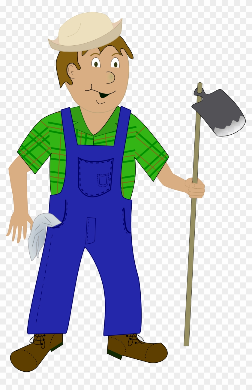 Farm Barns On Cartoon Farmer Clipart - Cartoon Farmer #59956