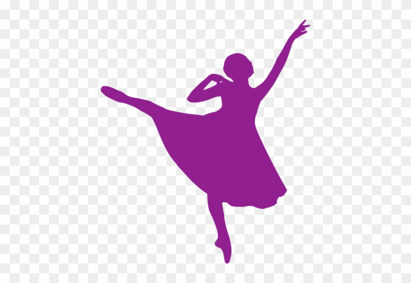 Beautiful Ballerina In Purple Public Domain Vectors - Purple Ballerina Silhouette Transparent #59961