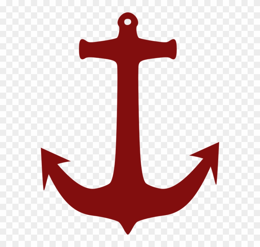 Anchor Harbor Ship Red Marine - Anchor Clip Art #59997