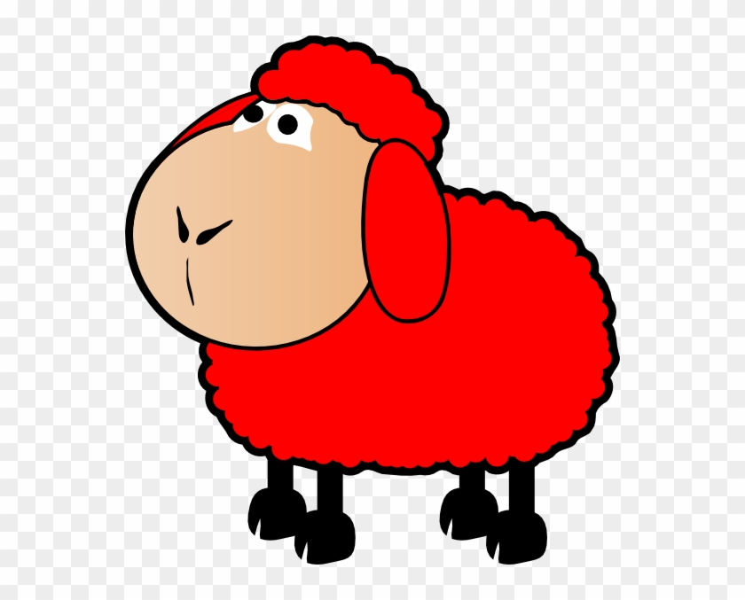 Red Sheep Clipart #60079