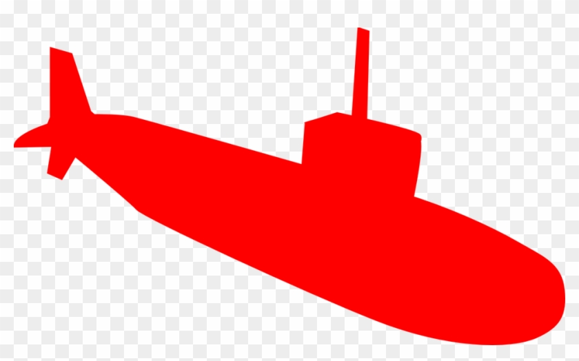 Submarine U-boat Boat Ship Underwater Red - Red Submarine Png #60084