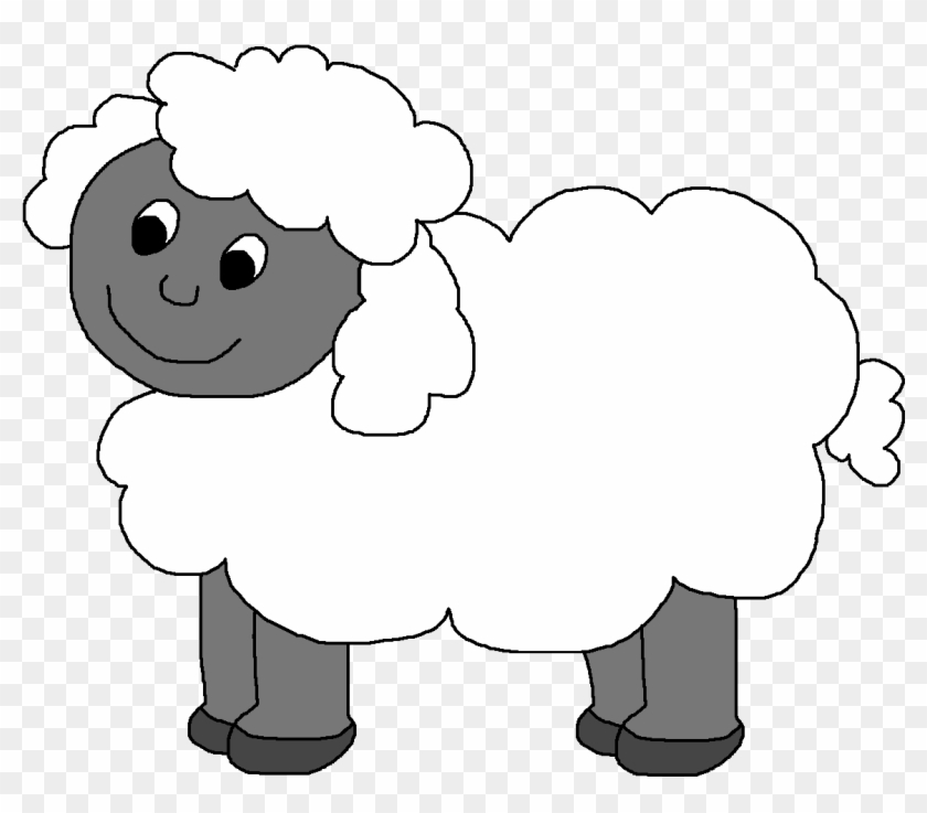 Sheep Clip Art - Clipart Of Sheep Black N White #60091