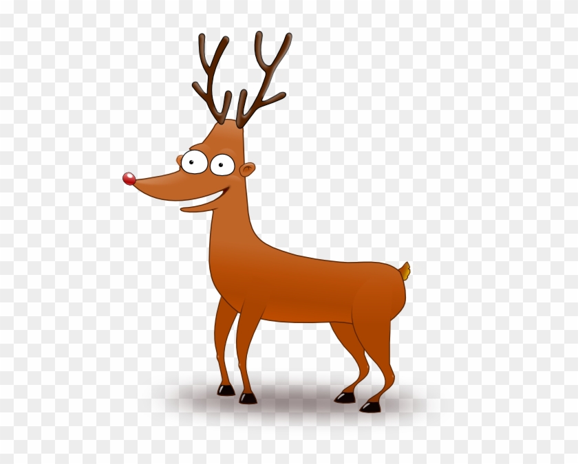 Cartoon Reindeer Clip Art At Clker Com Vector Clip - Reindeer .png #60174