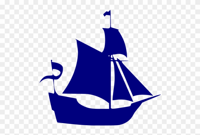 Navy Blue Boat 9 Icon - Boat Black Png #60190