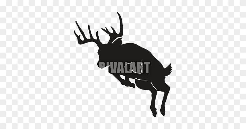 Jumping Deer Silhouette Clipart Panda - Whitetail Deer Silhouette Jumping #60213