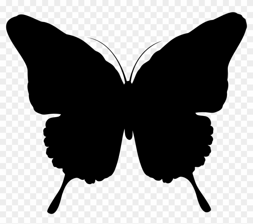 Clipart Butterfly Silhouette 2 Clip Art - Butterfly Silhouette Png #60222