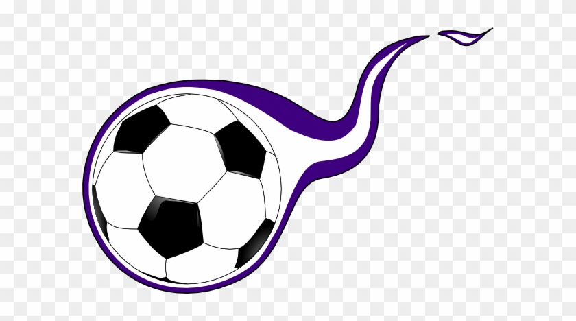 Purple Flame Soccer Ball Clip Art At Clker - Purple And Gold Soccer Ball #60263