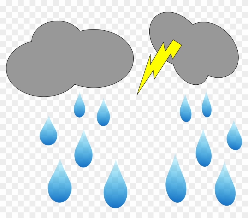 Lightning Rain Cloud Blog Clipart Clip - Rain Animation Clipart #60382