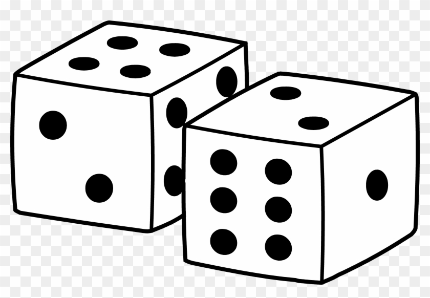 Dice Clip Art Things That Use Numbers Along With Red - Clip Art Black And White Dice #60471