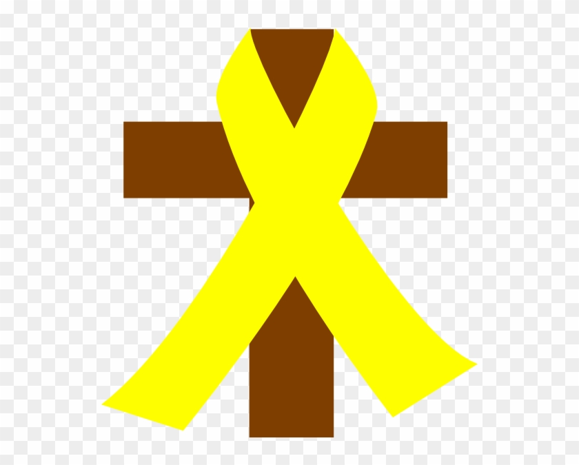Cross With Cancer Ribbon Vector #60554