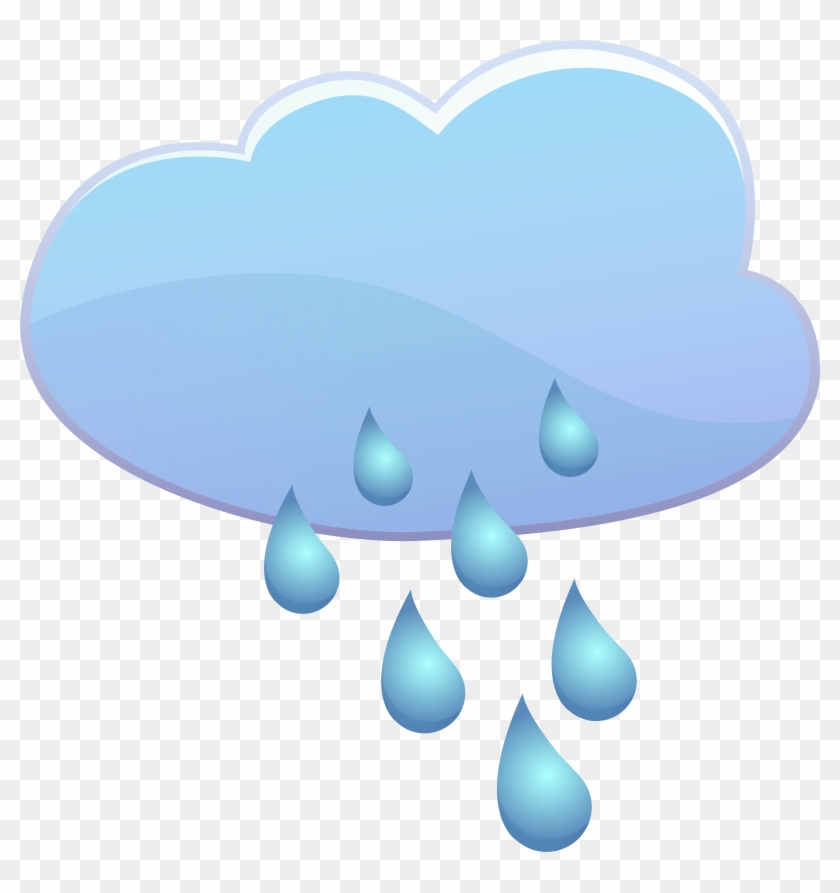Cloud And Rain Drops Weather Icon Png Clip Art - Cloud And Rain Drops Weather Icon Png Clip Art #60758