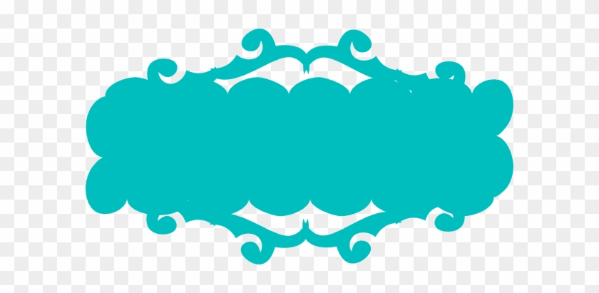 Teal Swirly Banner Clip Art At Clker - Pink Ribbon Banner Png #60713