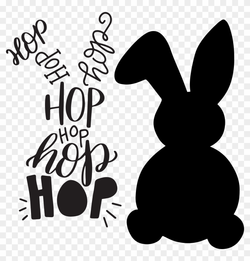 Download Hand Lettered Typographic Easter Bunny Free Svg Cut Easter Bunny Svg Free Free Transparent Png Clipart Images Download