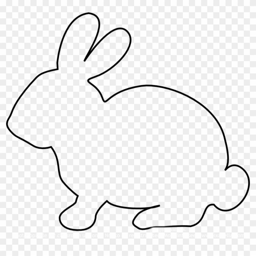 Free Easter Coloring Bunny Rabbit Clip Art Cut Out Animal Shapes