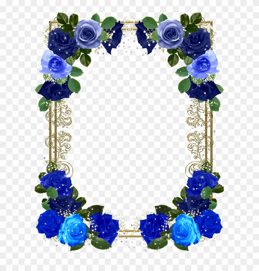 Blue Rose Picture Frames - Blue Roses Frame Png #308183