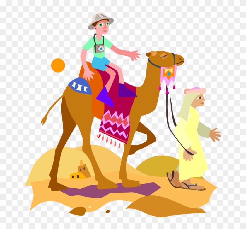 Vector Illustration Of Beast Of Burden Camel Dromedary - Camel Clip Art #308277