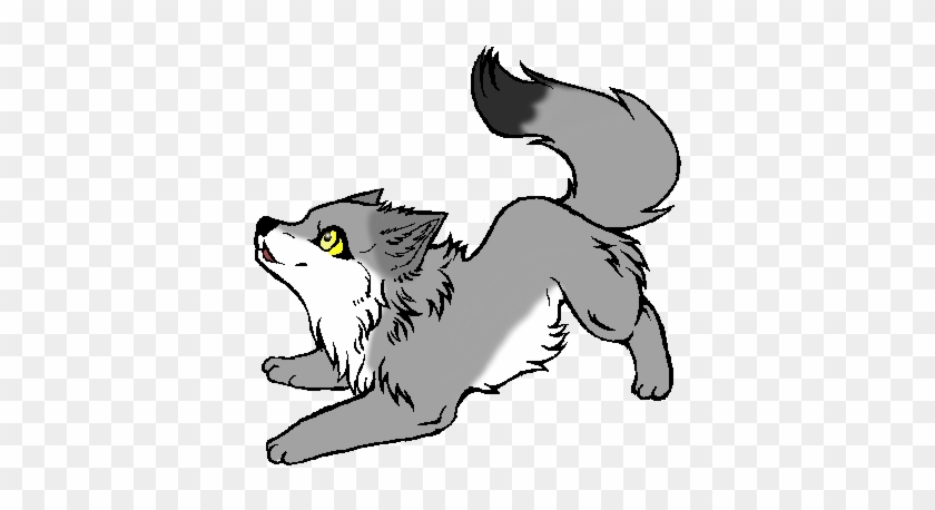 Gray Wolf Clipart Wolf Pup - Cute Wolf Pup Drawing #308357