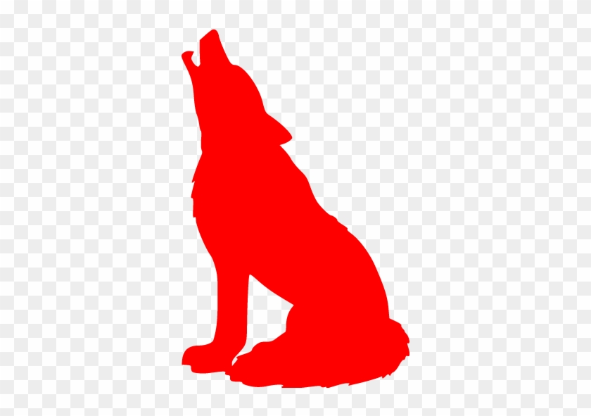 Red Wolf Icon Free Red - Wolf Silhouette #308359