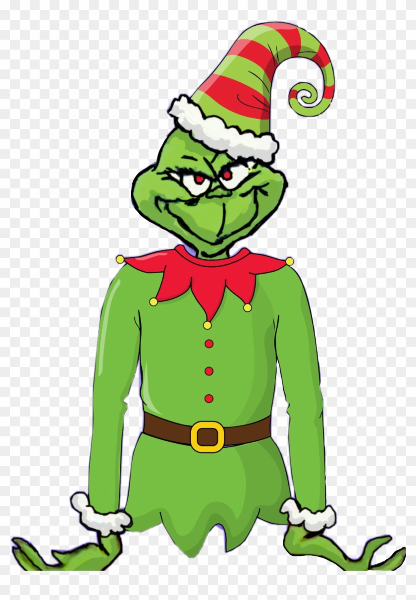 Elf Grinch Green Red Angry Belt Christmas Stripes Lolfr - Cartoon #308368