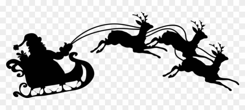 Santa Silhouettes Png Clipart Pictureu200b Gallery - Christmas Reindeer Silhouette Png #308392