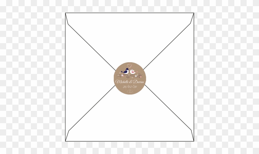 Rustic Love Bird Blue Suite 3d Envelopes - Label #308421