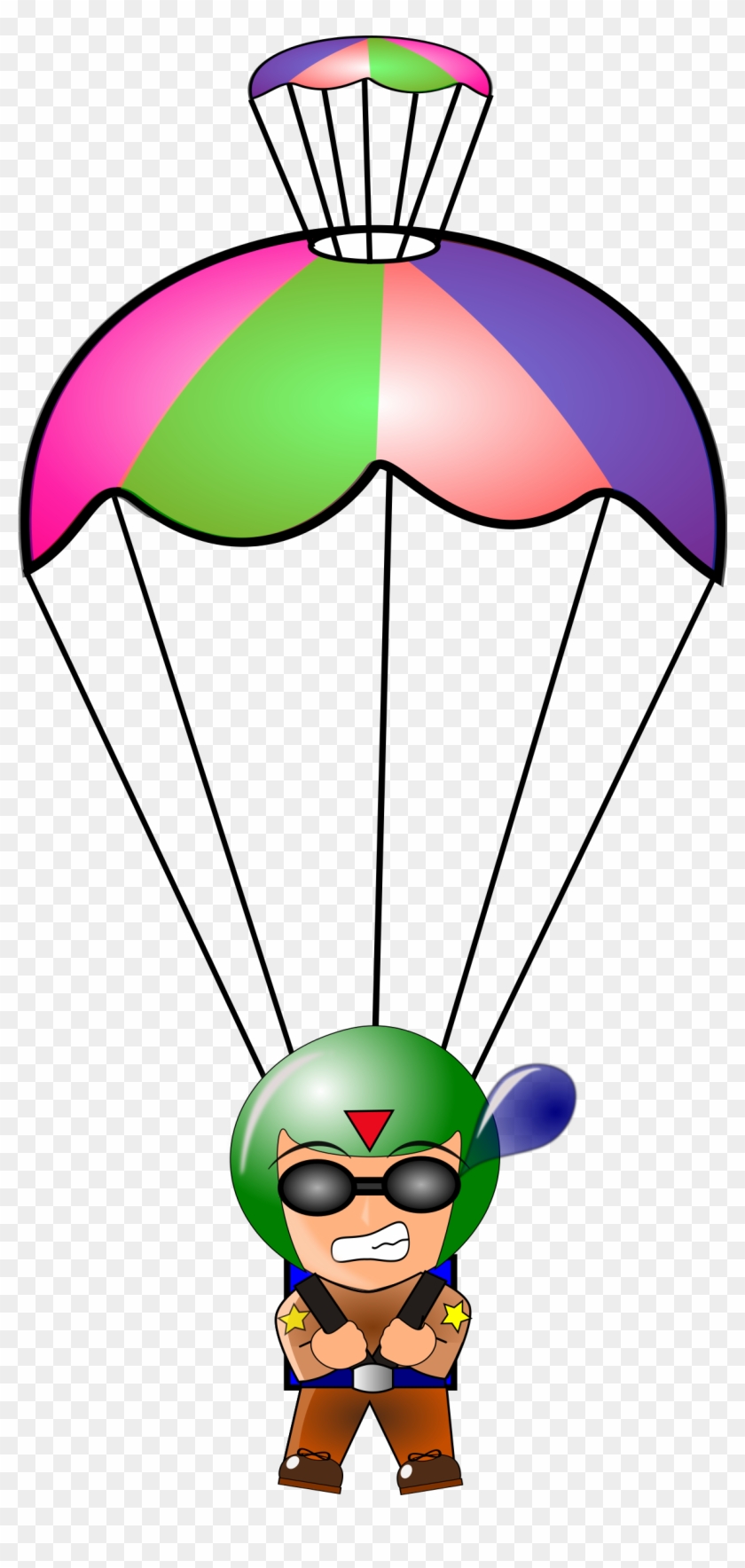 Free Paratrooper Chibi - Parachute Clipart #308488