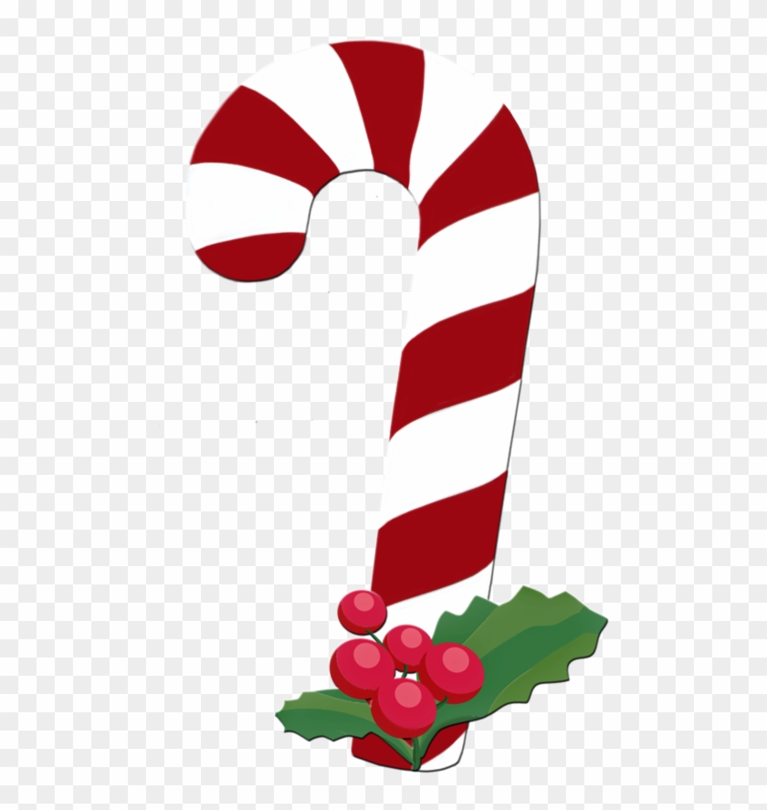 Thestockwarehouse Candy Cane And Holly By Thestockwarehouse - Free Christmas Clip Art #308499