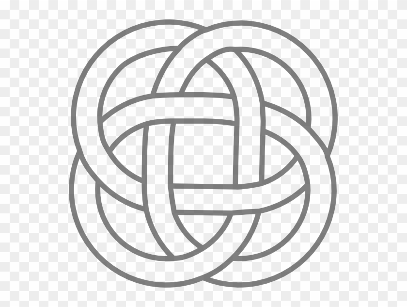 Celtic Inspired Knots 4 Black White Line Art 555px - Simple Celtic Patterns #308517