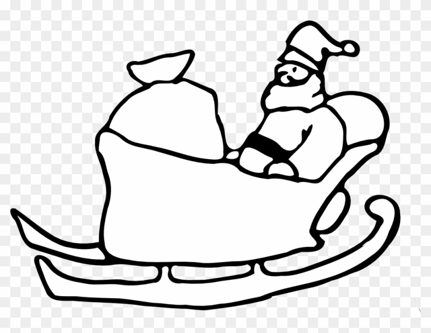 How To Draw A Santa And Sleigh - Santa On His Sleigh #308518
