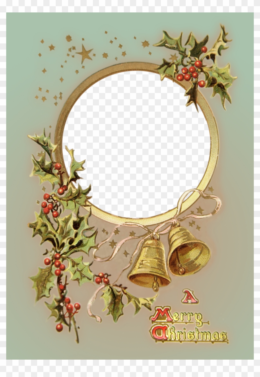 Vintage Christmas Postcard Photo Frame Border - Old Christmas Border Png #308539