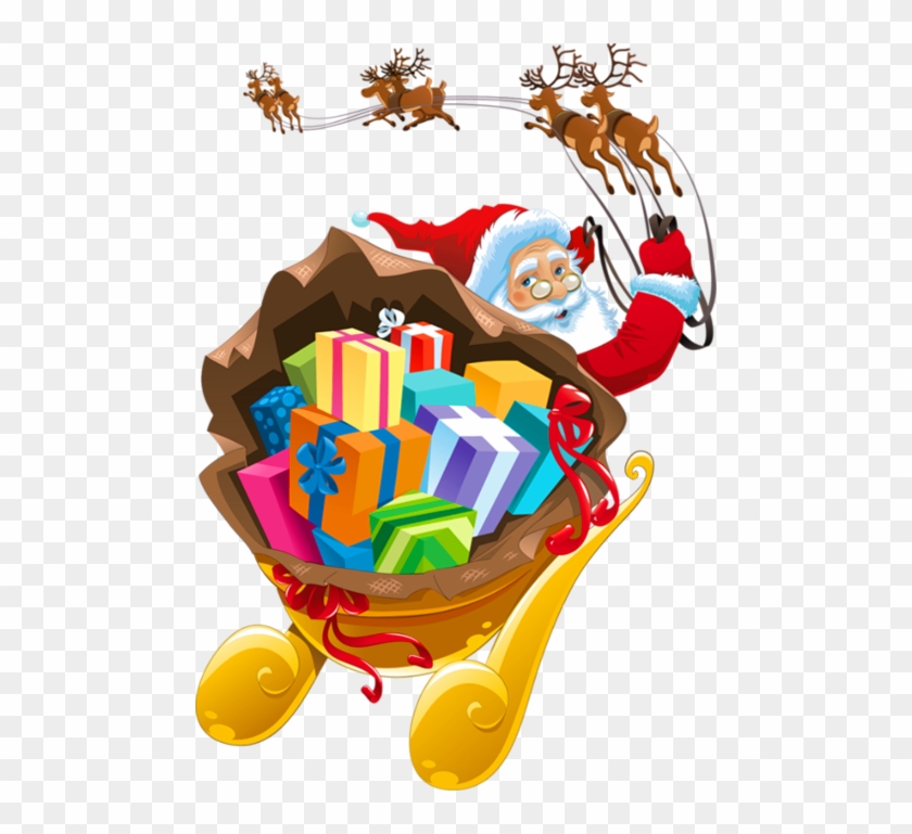 Santa Claus Sled Png #308597