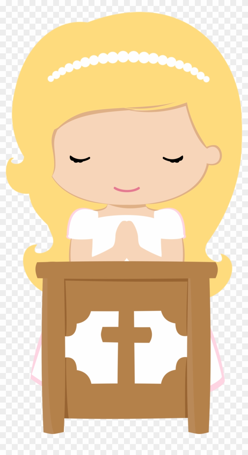 Girls In Their First Communion Clip Art - Primera Comunion Niño Png #308595