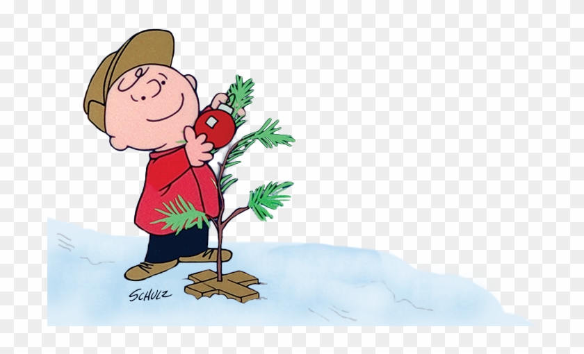 Background Stars Charlie Brown And His Christmas Tree - Illustration #308604