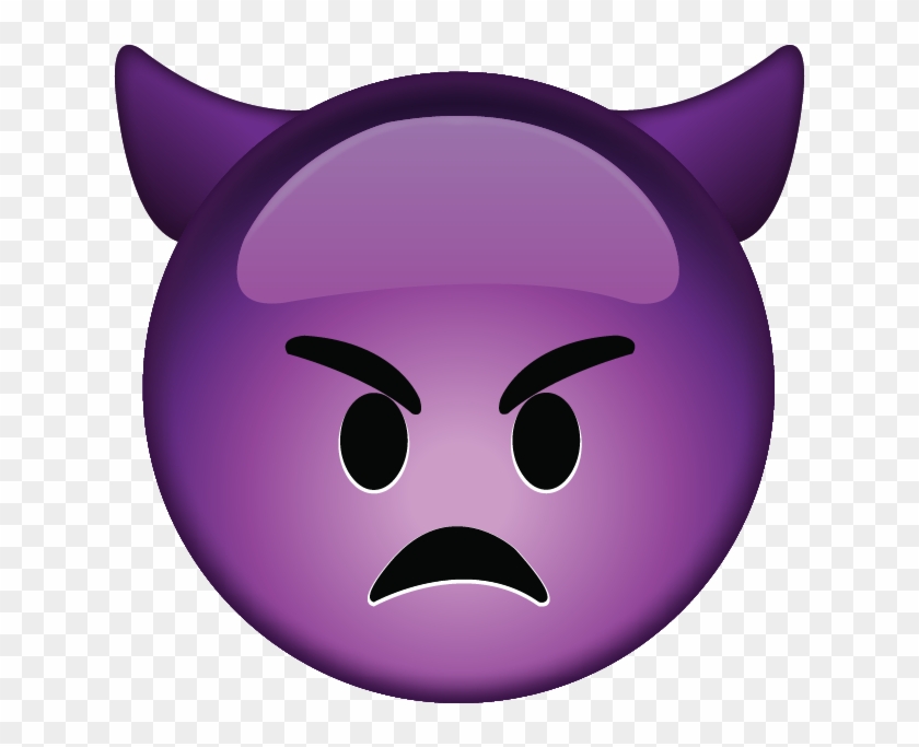 Purple Devil Face Emoji