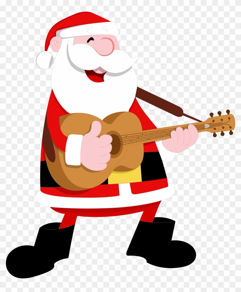 Santa Claus Guitar Royalty-free Clip Art - Santa Claus Guitar Royalty-free Clip Art #308834
